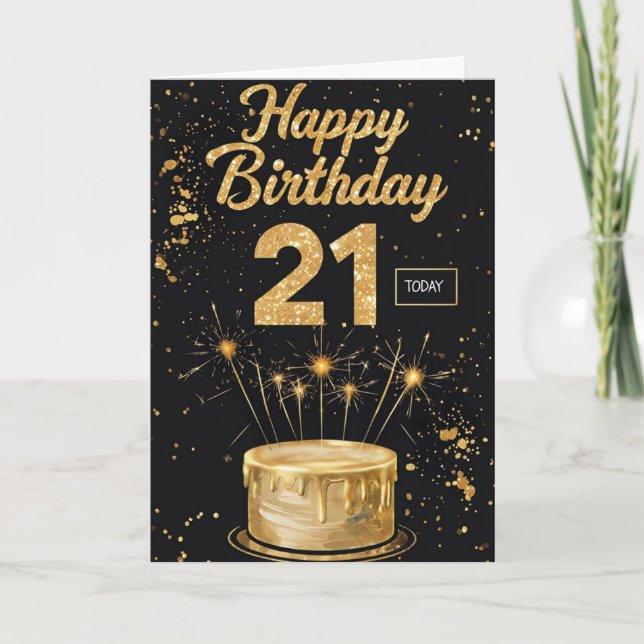 Happy 21st Birthday Card (Front)