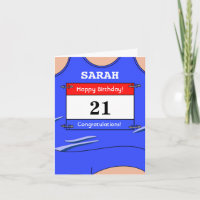 Happy 21st Birthday card for a runner
