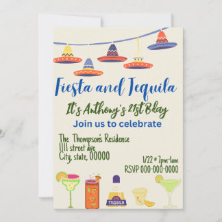 Happy 21st Birthday Customise-able Invitation