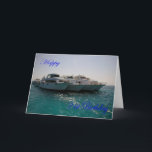 Happy 21st Birthday Dive boats Card<br><div class="desc">An image of Scuba diving boats moored in the red sea with a 21st birthday greetings. The inside verse (which you can change) reads "Have a Great Birthday"</div>