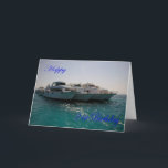 Happy 21st Birthday Dive boats Card<br><div class="desc">An image of Scuba diving boats moored in the red sea with a 21st birthday greetings. The inside verse (which you can change) reads "Have a Great Birthday"</div>