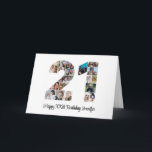 Happy 21st Birthday Number 21 Custom Photo Collage Card<br><div class="desc">Mark twenty one years of wonderful memories and adventures with this captivating 21st Birthday Number Photo Collage. This customisable template is the perfect blend of creativity and sentiment, allowing you to create a truly memorable gift for your loved one's special day. Capture the essence of incredible years in a single...</div>