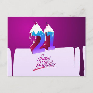 happy 21st birthday postcard