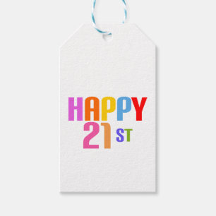 Happy 21st gift tags