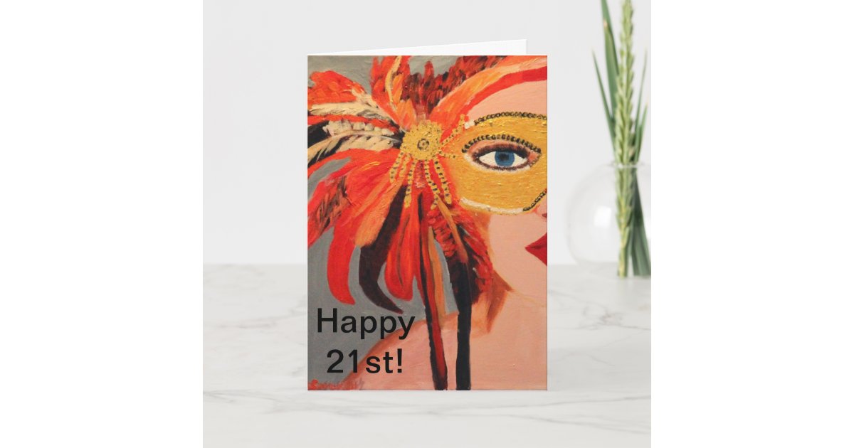 Happy 21st Sassy Lady Birthday Card Au