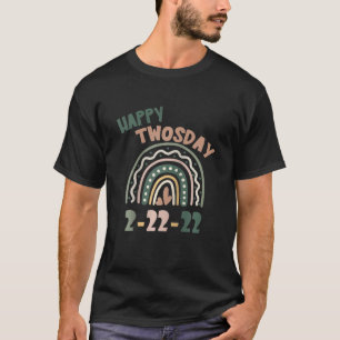 Happy 22222 Twosday Funny Teacher And Students 222 T-Shirt