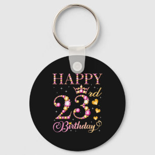 Happy 23rd Birthday 23 Years Old Men Women Birthda Key Ring