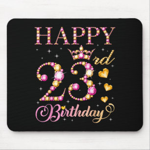 Happy 23rd Birthday 23 Years Old Men Women Birthda Mouse Pad