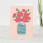 Happy 23rd Birthday Wife with Mason Jar of Flowers Card<br><div class="desc">A mason jar filled with a gorgeous bunch of peonies and white flowers with the hand lettered words 'For my wife' on the tag and 'Happy 23rd Birthday' on the mason jar. The perfect birthday card to celebrate your wife's birthday! © Ness Nordberg</div>