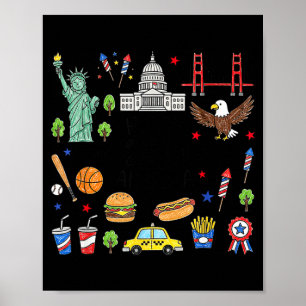 Happy 250 Anniversary USA 4th of July America Men Poster