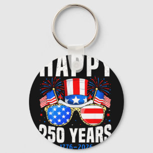 Happy 250 years 1776 2026 birthday for men womenHa Key Ring