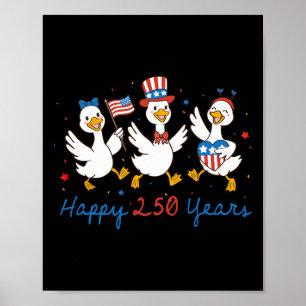 Happy 250 Years 1776 2026 For Men Women Kids 4th O Poster