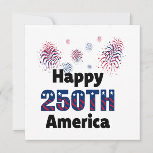 Happy 250th America Patriotic 4th of July Invitation