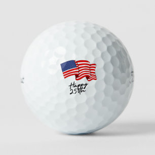 'Happy 250th' American Flag Anniversary Milestone Golf Balls