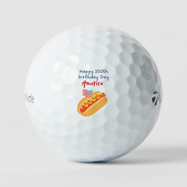 Happy 250th Birthday America! 1776 - 2026 Playful  Golf Balls (Front)