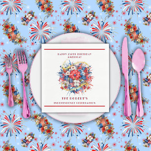Happy 250th Birthday America's Celebration Napkin