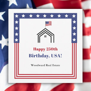 Happy 250th Birthday USA Patriotic Real Estate Card