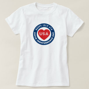 Happy 250th Independence Day July 4th Love USA T-Shirt
