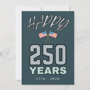 Happy 250th USA Anniversary Celebration 1776–2026 Thank You Card