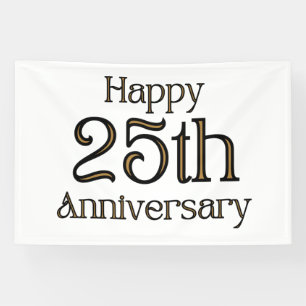 Happy 25th Anniversary 4x6 Vinyl Banner