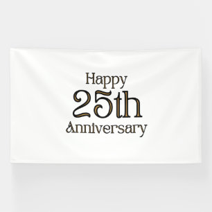 Happy 25th Anniversary 6x10 Vinyl Banner