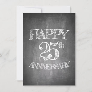 Happy 25th anniversary on chalk board