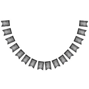 Happy 25th anniversary on chalk board bunting 