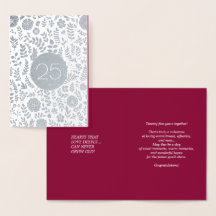 Happy 25th Silver Anniversary Real Foil