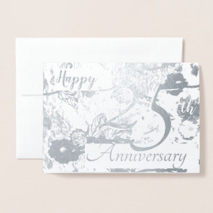 Happy 25th Silver Wedding Anniversary Blank Card