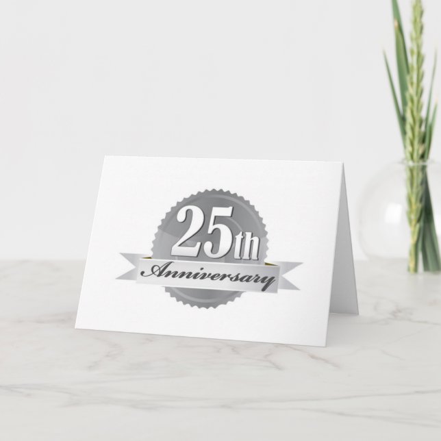 "HAPPY ***25TH*** WEDDING ANNIVERSARY" CARD (Front)