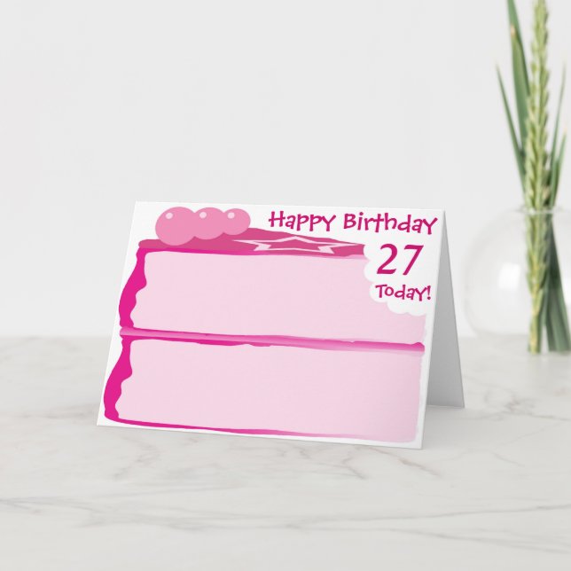 Happy 27th Birthday Card (Front)