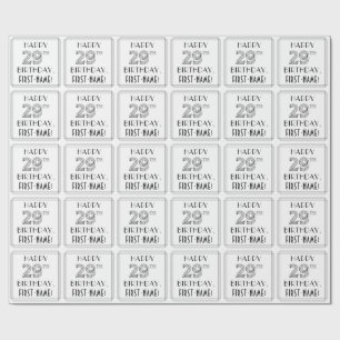 HAPPY 29TH BIRTHDAY; Art Deco Style; Custom Name Wrapping Paper