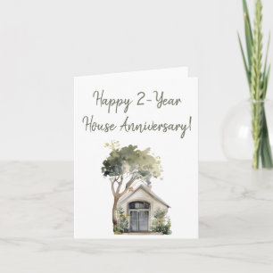 Happy 2-Year House Anniversary Thank You Card