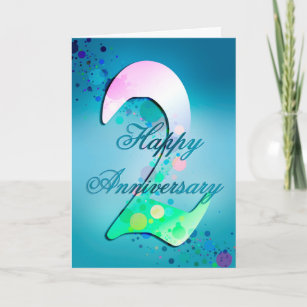 Happy 2nd Anniversary  (anniversary card) Card