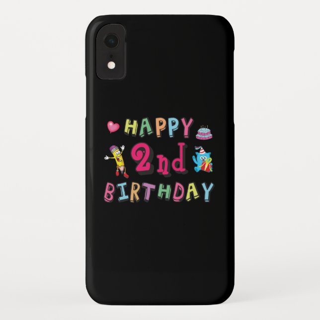 Happy 2nd Birthday. 2 year b-day. Case-Mate iPhone Case (Back)
