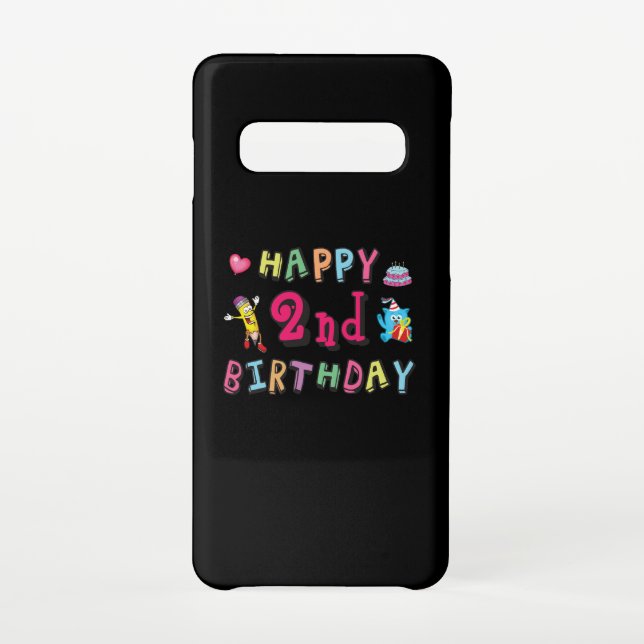 Happy 2nd Birthday. 2 year b-day. Samsung Galaxy Case (Back)