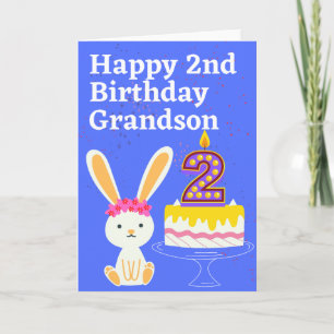 Happy 2nd Birthday Grandson Card