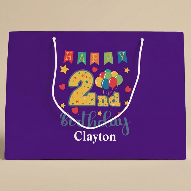 Happy 2nd Birthday Large Gift Bag (Creator Uploaded)