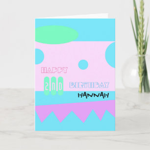 Happy 2nd Birthday Little Monster - greeting Card