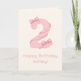Happy 2nd Birthday Personalised Baby Kids Card