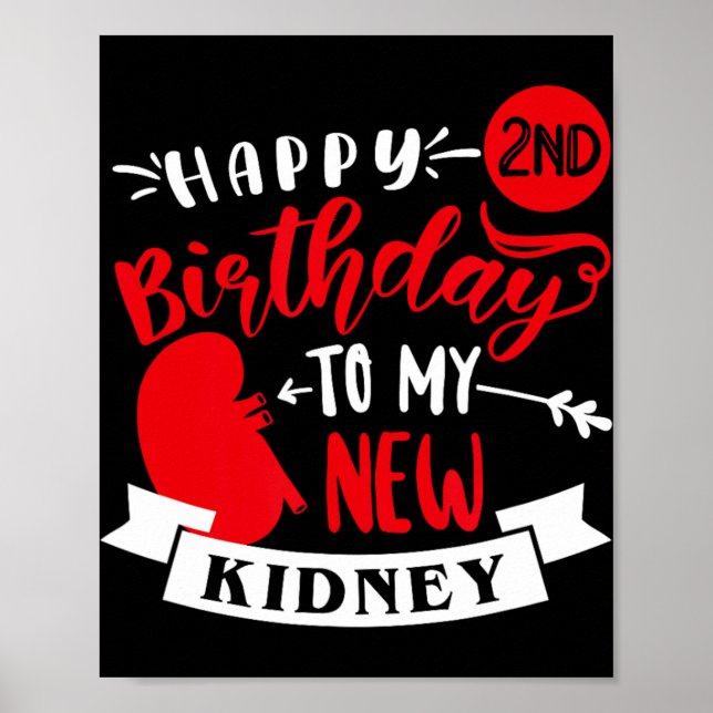 Happy 2nd Birthday To My New Kidney, Transplant An Poster (Front)