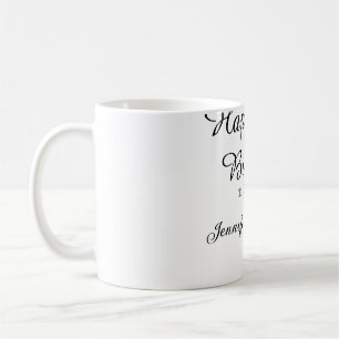 Happy 30th birthday add name date stylish simple coffee mug