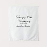 Happy 30th birthday add name date stylish simple
