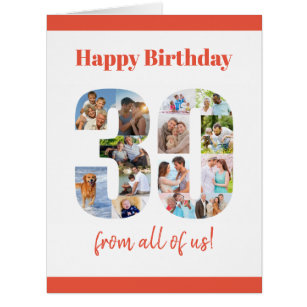 Happy 30th Birthday Big 30 Photo Collage Milestone