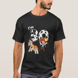 Happy 30th Birthday Cowgirl Riding Horse 30 Year O T-Shirt