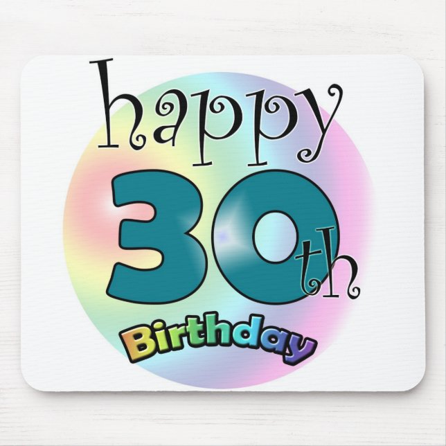 Happy 30th birthday mouse pad (Front)