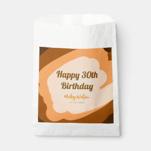 Happy 30th birthday rustic wooden Halloween fall b Favour Bag