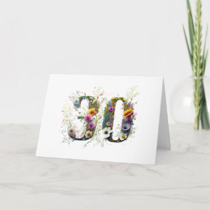 Happy 30th Birthday Wildflowers Happy Birthday Card