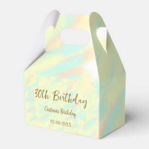 Happy 30th birthday yellow orange watercolor moder favour box