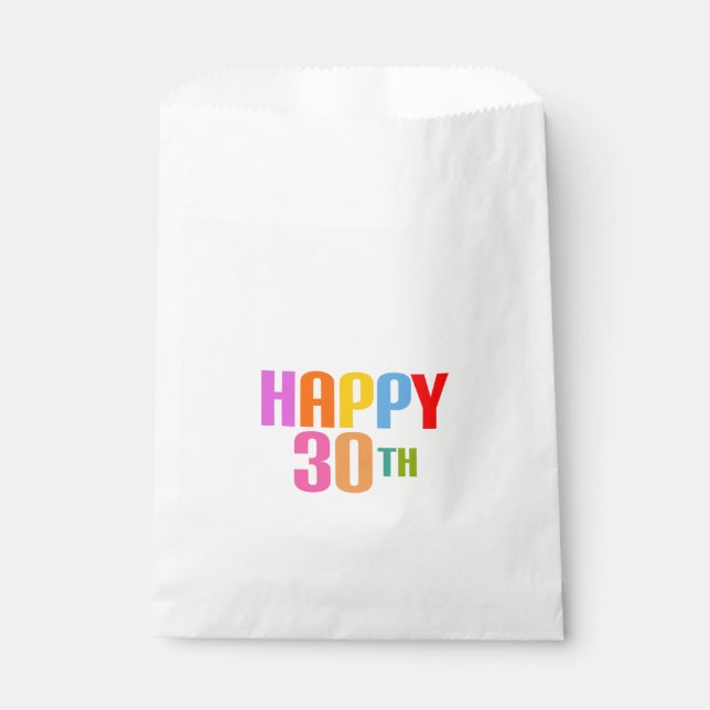 Happy 30th favour bag (Front)
